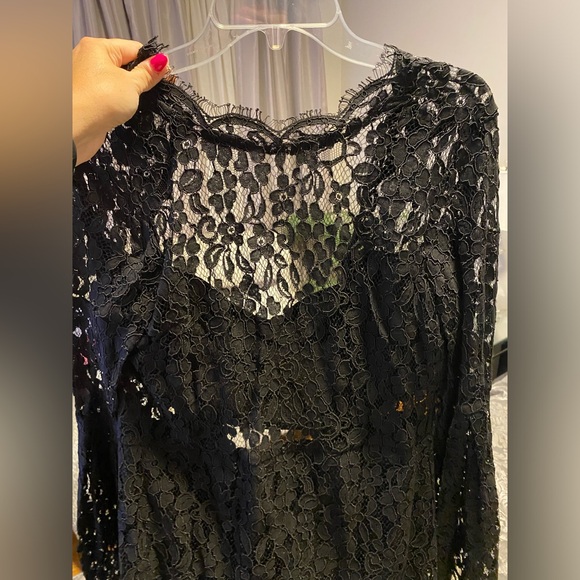 LACE MERMAID MIDI DRESS | black size M - Picture 6 of 10